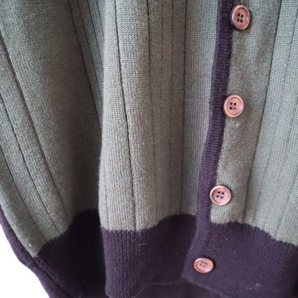 Vintage Exco Crocodile Wool Button Up Vest, Size Large - Picture 5 of 12